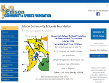 Tablet Screenshot of edisonsportsfoundation.org